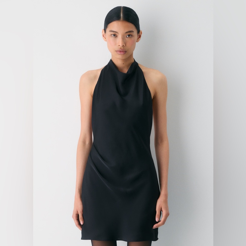 Audience Satin Mini Dress by Babaton. Size 8. Has been hemmed.